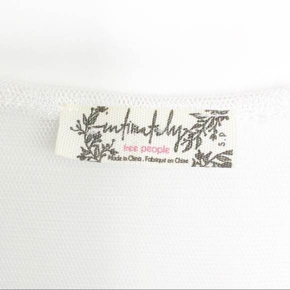 𝅺Free people ivory sheer mesh marble tank blouse - Picture 11 of 11